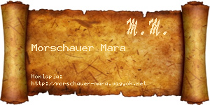 Morschauer Mara névjegykártya